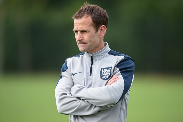 OLOMOUC, CZECH REPUBLIC - JUNE 19: FA director of elite development Dan Ashworth looks on during the England U21 training session and press conference on June 19, 2015 in Olomouc, Czech Republic.  (Photo by Michael Regan/Getty Images)