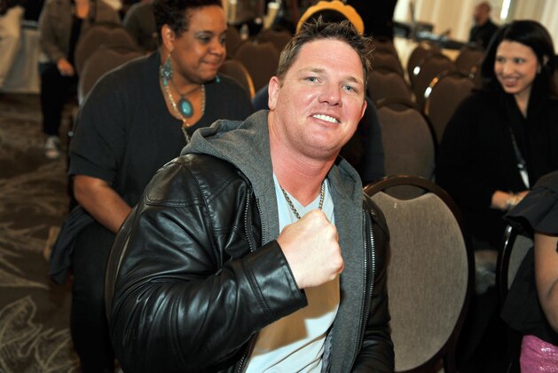 ATLANTA, GA - FEBRUARY 22: TNA Wrestler 'The Phenomenal'AJ Styles attends Dove Awards Press Conference at Georgian Terrace Hotel - Livingston on February 22, 2012 in Atlanta, Georgia. (Photo by Moses Robinson/Getty Images for Gospel Music Association)