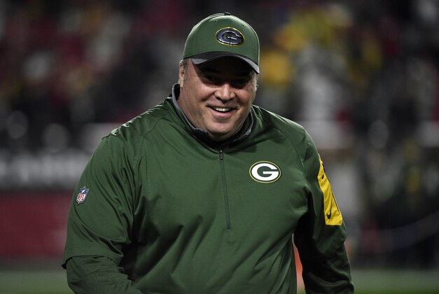 January 16, 2016; Glendale, AZ, USA; Green Bay Packers head coach Mike McCarthy before the game against the Arizona Cardinals during in the NFC Divisional round playoff game at University of Phoenix Stadium. Mandatory Credit: Kyle Terada-USA TODAY Sports