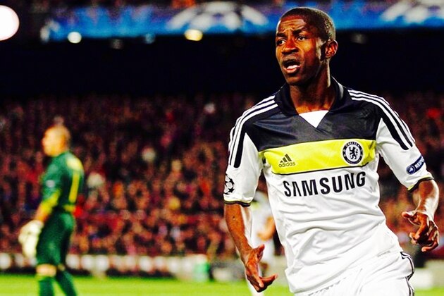 Chelsea's Brazilian Ramires reacts after scoring during a Champions League 2nd leg semifinal soccer match between FC Barcelona and Chelsea at the Camp Nou, in Barcelona, Spain, Tuesday, April 24, 2012. (AP Photo/Felice Calabro')