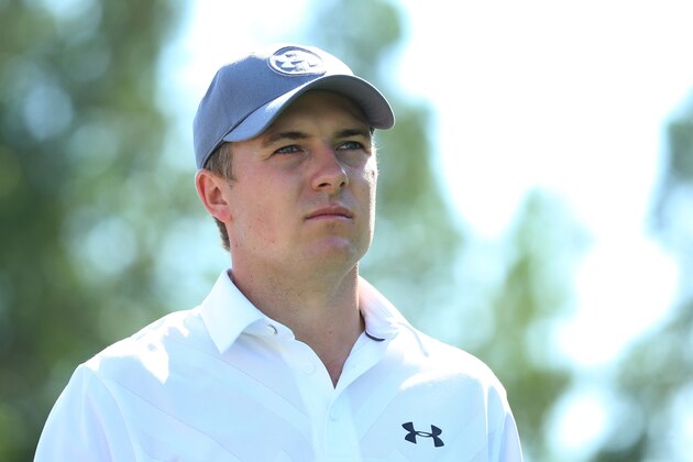 ABU DHABI, UNITED ARAB EMIRATES - JANUARY 24:  Jordan Spieth of the United States looks on from the 5th tee during round four of the Abu Dhabi HSBC Golf Championship at the Abu Dhabi Golf Club on January 24, 2016 in Abu Dhabi, United Arab Emirates.  (Photo by Andrew Redington/Getty Images)