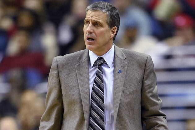 Washington Wizards coach Randy Wittman watches during the second half of the team's NBA basketball game against the Denver Nuggets, Thursday, Jan. 28, 2016, in Washington. The Nuggets won 117-113. (AP Photo/Nick Wass)