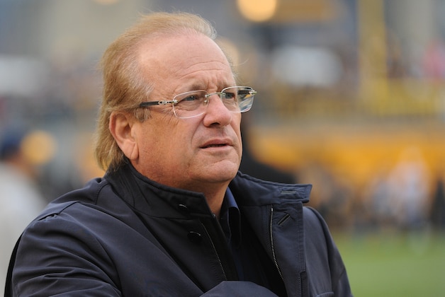 PITTSBURGH, PA - DECEMBER 09:  Chairman of the Board and President Dean Spanos of the San Diego Chargers looks on from the sideline before a game against the Pittsburgh Steelers at Heinz Field on December 9, 2012 in Pittsburgh, Pennsylvania.  The Chargers defeated the Steelers 34-24.  (Photo by George Gojkovich/Getty Images)