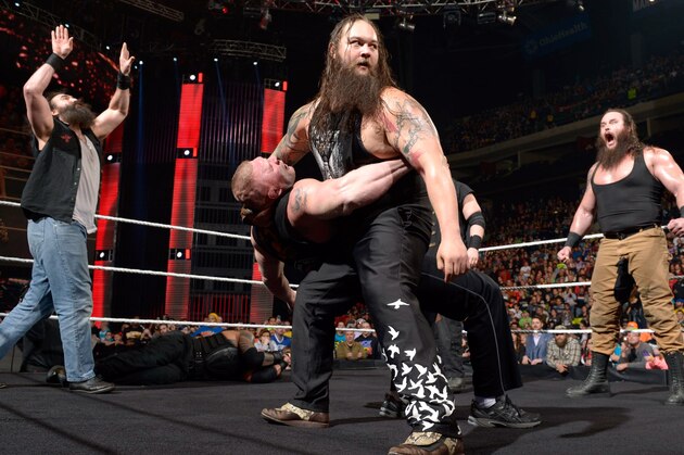 The Wyatt Family and Brock Lesnar.