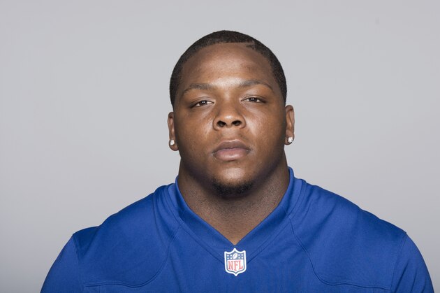 This is a 2015 photo of Jay Bromley of the New York Giants NFL football team. This image reflects the New York Giants active roster as of Monday, June 15, 2015 when this image was taken. (AP Photo)