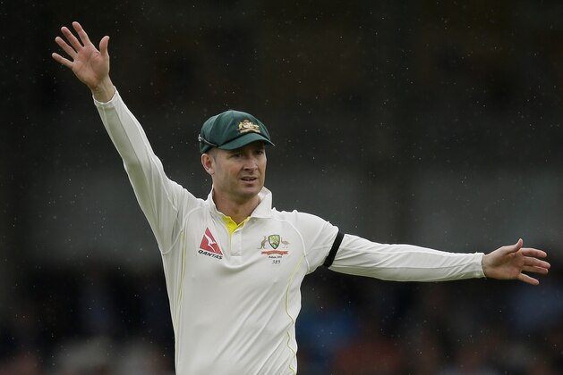Australia’s captain Michael Clarke directs his players on the fourth day of the fifth Ashes Test match between England and Australia, at the Oval cricket ground in London, Sunday, Aug. 23, 2015. (AP Photo/Tim Ireland) Australia’s captain Michael Clarke directs his players on the fourth day of the fifth Ashes Test match between England and Australia, at the Oval cricket ground in London, Sunday, Aug. 23, 2015. (AP Photo/Tim Ireland)