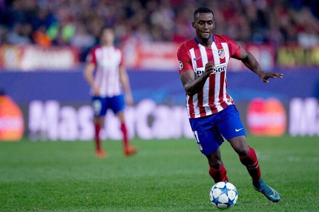 MADRID, SPAIN - OCTOBER 21:  Jackson Arley Martinez  of Atletico de Madrid controls the ball during the UEFA Champions League Group C match between Club Atletico de Madrid and FC Astana at Vicente Calderon stadium on October 21, 2015 in Madrid, Spain.  (Photo by Gonzalo Arroyo Moreno/Getty Images)