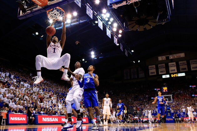LAWRENCE, KS - JANUARY 30:  Wayne Selden Jr.