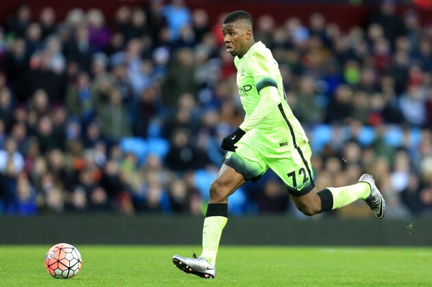 BIRMINGHAM, ENGLAND - JANUARY 30:  Kelechi Iheanacho of Manchester City during the Emirates FA Cup match between Aston Villa and Manchester City at Villa Park on January 30, 2016 in Birmingham, England.  (Photo by James Baylis - AMA/Getty Images)