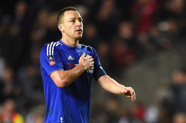 MILTON KEYNES, ENGLAND - JANUARY 31:  John Terry of Chelsea celebrates victory after the Emirates FA Cup Fourth Round match between Milton Keynes Dons and Chelsea at Stadium mk on January 31, 2016 in Milton Keynes, England.  (Photo by Mike Hewitt/Getty Images)