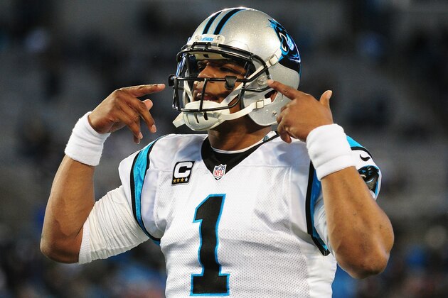 CHARLOTTE, NC - JANUARY 24: Cam Newton #1 of the Carolina Panthers warms up before the NFC Championship Game against the Arizona Cardinals at Bank Of America Stadium on January 24, 2016 in Charlotte, North Carolina. (Photo by Scott Cunningham/Getty Images)