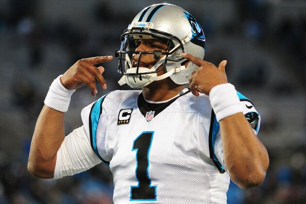 CHARLOTTE, NC - JANUARY 24: Cam Newton #1 of the Carolina Panthers warms up before the NFC Championship Game against the Arizona Cardinals at Bank Of America Stadium on January 24, 2016 in Charlotte, North Carolina. (Photo by Scott Cunningham/Getty Images)