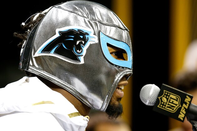 SAN JOSE, CA - FEBRUARY 01:  Josh Norman #24 of the Carolina Panthers addresses the media at Super Bowl Opening Night Fueled by Gatorade at SAP Center on February 1, 2016 in San Jose, California.  (Photo by Ezra Shaw/Getty Images)