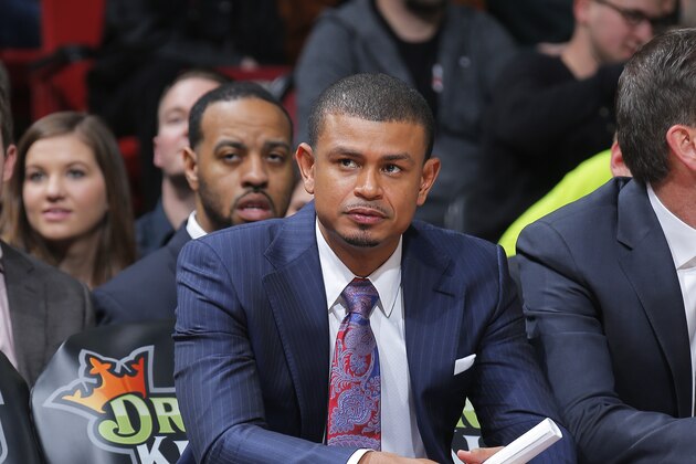 SACRAMENTO, CA - JANUARY 2: Assistant coach Earl Watson of the Phoenix Suns looks on during the game against the Sacramento Kings on January 2, 2016 at Sleep Train Arena in Sacramento, California. NOTE TO USER: User expressly acknowledges and agrees that, by downloading and or using this photograph, User is consenting to the terms and conditions of the Getty Images Agreement. Mandatory Copyright Notice: Copyright 2016 NBAE (Photo by Rocky Widner/NBAE via Getty Images)