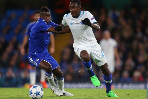 LONDON, ENGLAND - DECEMBER 09: Ramires of Chelsea and Giannelli Imbula of FC Porto during the UEFA Champions League match between Chelsea and FC Porto at Stamford Bridge on December 9, 2015 in London, United Kingdom. (Photo by Catherine Ivill - AMA/Getty Images)