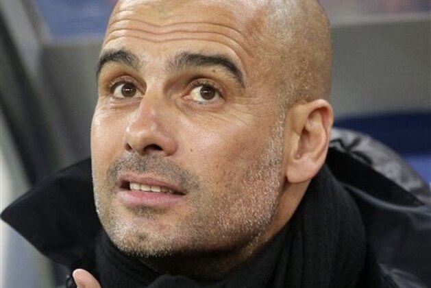FILE - This is a Friday, Jan. 22, 2016 file photo of Bayern head coach Pep Guardiola as he arrives for the German Bundesliga soccer match between Hamburger SV and FC Bayern Munich in Hamburg, Germany. Manchester City say Pep Guardiola will join the club as its manager on a three-year contract starting next season.  Guardiola will replace Manuel Pellegrini, who announced at a news conference on Monday Feb. 1, 2016, that he would be leaving at the end of the season.  (AP Photo/Michael Sohn, File)