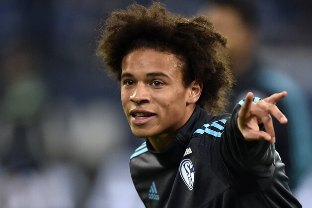 Schalke's Leroy Sane exercises prior the German Bundesliga soccer match between FC Schalke 04 and  SV Werder Bremen in Gelsenkirchen, Germany, Sunday, Jan. 24, 2016. (AP Photo/Martin Meissner)