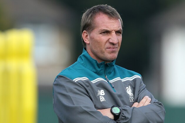 LIVERPOOL, ENGLAND - SEPTEMBER 30:  Liverpool Manager Brendan Rodgers looks on during a Liverpool FC training session at Melwood Training Ground on September 30, 2015 in Liverpool, England.  (Photo by Jan Kruger/Getty Images)