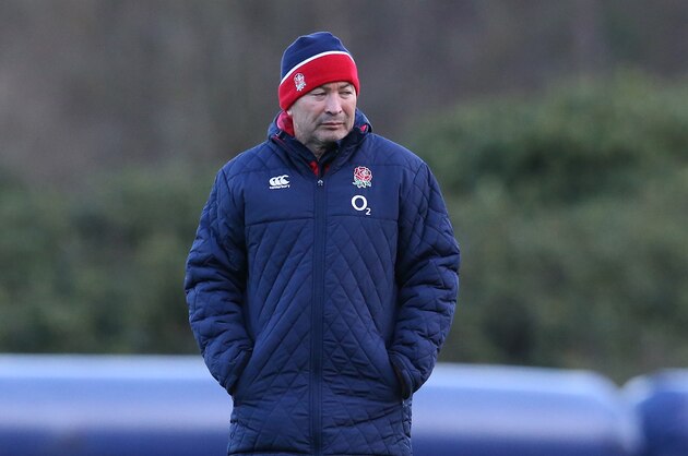 BAGSHOT, ENGLAND - FEBRUARY 02:  Eddie Jones, the England head coach looks on during the England training session held at Pennyhill Park on February 2, 2016 in Bagshot, England.  (Photo by David Rogers/Getty Images)