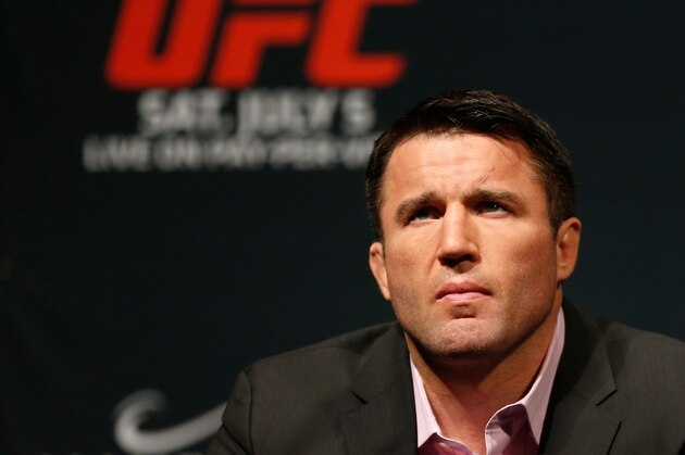 LAS VEGAS, NV - MAY 23:  Chael Sonnen interacts with fans and media during the UFC press conference at the MGM Grand Garden Arena on May 23, 2014 in Las Vegas, Nevada.  (Photo by Josh Hedges/Zuffa LLC/Zuffa LLC via Getty Images)