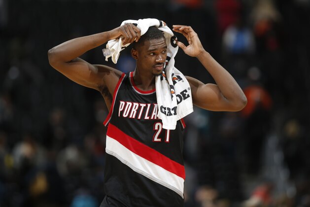 Portland Trail Blazers forward Noah Vonleh (21) in second half of an NBA basketball game Sunday, Jan. 3, 2016, in Denver. Portland won 112-106. (AP Photo/David Zalubowski) Portland Trail Blazers forward Noah Vonleh (21) in second half of an NBA basketball game Sunday, Jan. 3, 2016, in Denver. Portland won 112-106. (AP Photo/David Zalubowski)