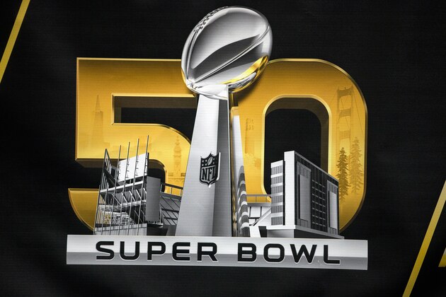 SAN FRANCISCO, CA - FEBRUARY 03: Detailed view of the Super Bowl 50 logo during the NFL Experience exhibition before Super Bowl 50 at the Moscone Center on February 3, 2016 in San Francisco, California.  (Photo by Jason O. Watson/Getty Images)