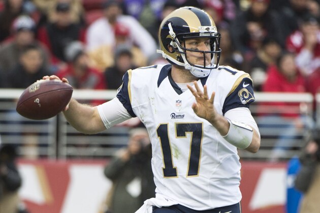 January 3, 2016; Santa Clara, CA, USA; St. Louis Rams quarterback Case Keenum (17) passes the football during the third quarter against the San Francisco 49ers at Levi's Stadium. The 49ers defeated the Rams 19-16. Mandatory Credit: Kyle Terada-USA TODAY Sports