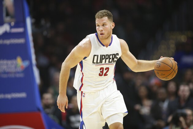 Los Angeles Clippers' Blake Griffin dribbles against the Milwaukee Bucks during the first half of an NBA basketball game, Wednesday, Dec. 16, 2015, in Los Angeles. (AP Photo/Danny Moloshok)