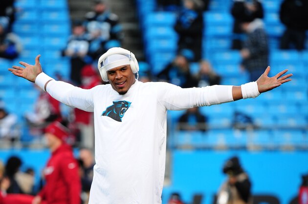 CHARLOTTE, NC - JANUARY 24: Cam Newton #1 of the Carolina Panthers warms up before the NFC Championship Game against the Arizona Cardinals at Bank Of America Stadium on January 24, 2016 in Charlotte, North Carolina. (Photo by Scott Cunningham/Getty Images)