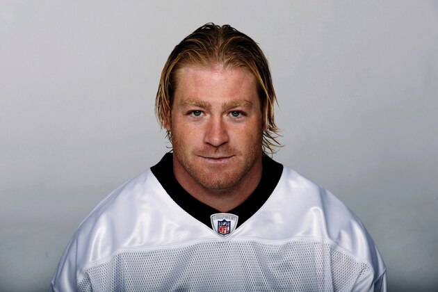 CHARLOTTE, NC - CIRCA 2011: In this handout image provided by the NFL,  Jeremy Shockey of the Carolina Panthers poses for his NFL headshot circa 2011 in Charlotte, North Carolina.  (Photo by NFL via Getty Images)