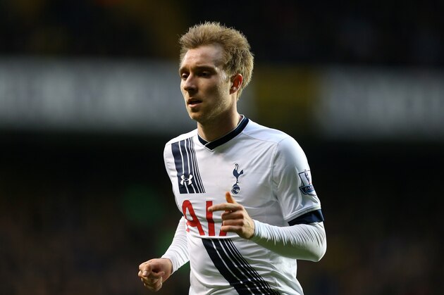 LONDON, ENGLAND - FEBRUARY 06 :  Christian Eriksen of Tottenham Hotspur during the Barclays Premier League match between Tottenham Hotspur and Watford at White Hart Lane on February 6, 2016 in London, England.  (Photo by Catherine Ivill - AMA/Getty Images)