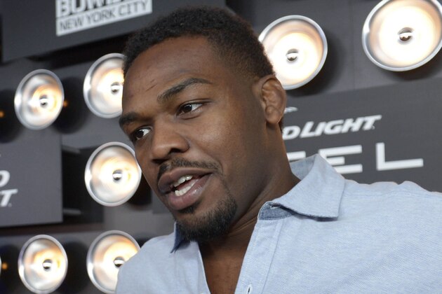 Jan 30, 2014; New  York, NY, USA; Jon Jones of the UFC attends the Madden Bowl XX Red Carpet event at the USS Intrepid Mandatory. Credit: Joe Camporeale-USA TODAY Sports