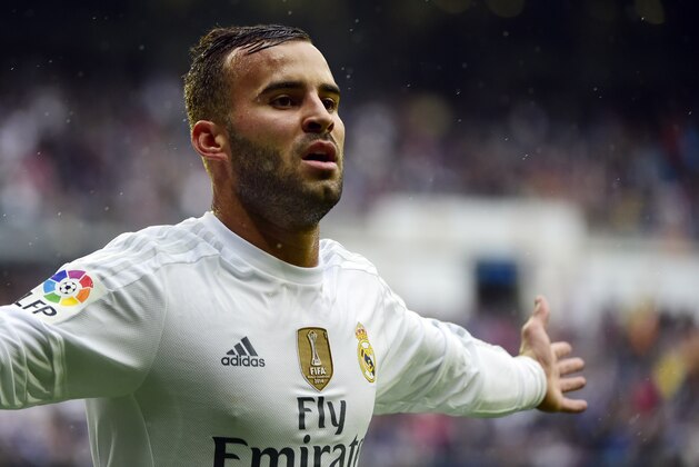 Real Madrid's forward Jese Rodriguez celebrates a goal during the Spanish league football match Real Madrid CF vs Levante UD at the Santiago Bernabeu stadium in Madrid on October 17, 2015. AFP PHOTO/ PIERRE-PHILIPPE MARCOU        (Photo credit should read PIERRE-PHILIPPE MARCOU/AFP/Getty Images)