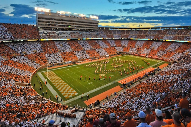 Sep 12, 2015; Knoxville, TN, USA; General view of Neyland Stadium at halftime during the game between Tennessee Volunteers and the Oklahoma Sooners. Oklahoma won 31-24. Mandatory Credit: Jim Brown-USA TODAY Sports