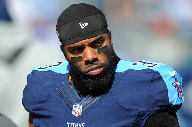 Oct 18, 2015; Nashville, TN, USA; Tennessee Titans free safety Michael Griffin (33) after an injury during the first half against the Miami Dolphins at Nissan Stadium. Mandatory Credit: Christopher Hanewinckel-USA TODAY Sports
