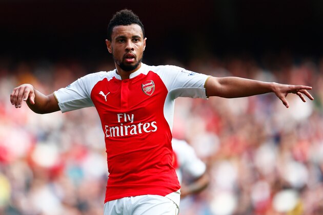 LONDON, ENGLAND - OCTOBER 04:  Francis Coquelin of Arsenal reacts during the Barclays Premier League match between Arsenal and Manchester United at Emirates Stadium on October 4, 2015 in London, England.  (Photo by Julian Finney/Getty Images)