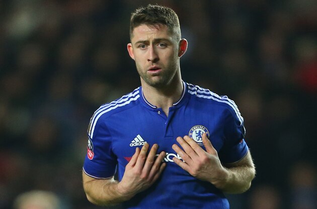 MILTON KEYNES, ENGLAND - JANUARY 31:  Gary Cahill of Chelsea during the Emirates FA Cup match between MK Dons and Chelsea at Stadium mk on January 31, 2016 in Milton Keynes, England.  (Photo by Catherine Ivill - AMA/Getty Images)