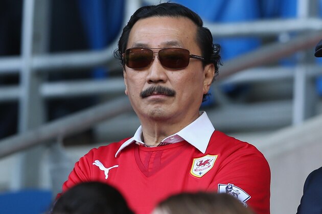 CARDIFF, WALES - MAY 11:  Vincent Tan, the Cardiff City owner looks on during the Barclays Premier League match between Cardiff City and Chelsea at the Cardiff City Stadium on May 11, 2014 in Cardiff, Wales.  (Photo by David Rogers/Getty Images)