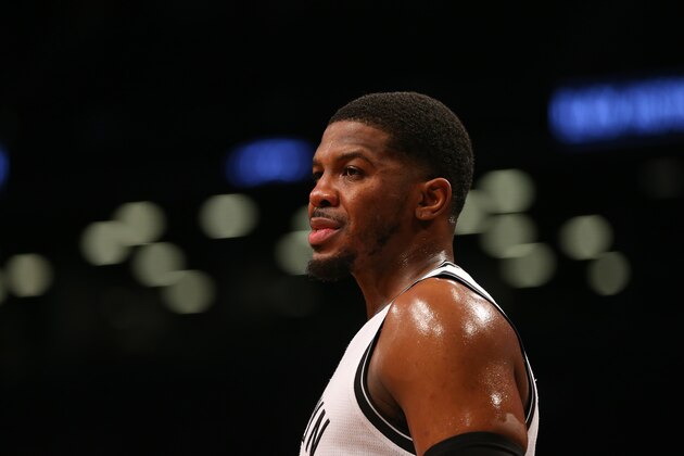 NEW YORK, NY - FEBRUARY 08:  Joe Johnson #7 of the Brooklyn Nets in action against the Denver Nuggets at the Barclays Center on February 8, 2016 in Brooklyn borough of New York City. NOTE TO USER: User expressly acknowledges and agrees that, by downloading and or using this photograph, User is consenting to the terms and conditions of the Getty Images License Agreement. Nets defeated the Nuggets 105-104.  (Photo by Mike Stobe/Getty Images)