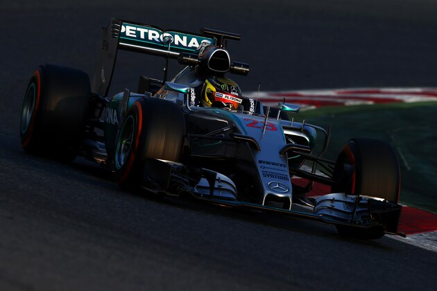 MONTMELO, SPAIN - FEBRUARY 19:  Pascal Wehrlein of Germany and Mercedes GP drives during day one of Formula One Winter Testing at Circuit de Catalunya on February 19, 2015 in Montmelo, Spain.  (Photo by Mark Thompson/Getty Images)