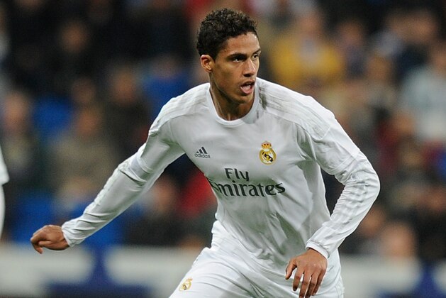 MADRID, SPAIN - JANUARY 31: Rafael Varane of Real Madrid controls the ball during the La Liga match between Real Madrid CF and Real CD Espanyol at Estadio Santiago Bernabeu on January 31, 2016 in Madrid, Spain.  (Photo by Denis Doyle/Getty Images)