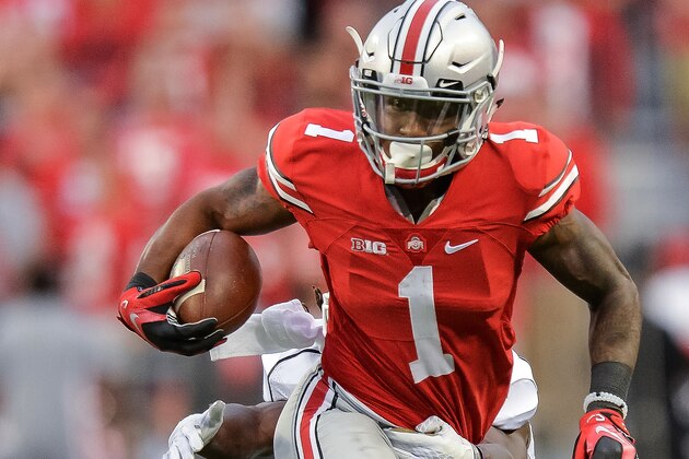 COLUMBUS, OH - SEPTEMBER 26:  Braxton Miller #1 of the Ohio State Buckeyes runs with the ball against the Western Michigan Broncos at Ohio Stadium on September 26, 2015 in Columbus, Ohio.   (Photo by Jamie Sabau/Getty Images)