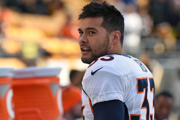 PITTSBURGH, PA - DECEMBER 20:  Safety Shiloh Keo #33 of the Denver Broncos looks on from the sideline before a game against the Pittsburgh Steelers at Heinz Field on December 20, 2015 in Pittsburgh, Pennsylvania.  The Steelers defeated the Broncos 34-27.  (Photo by George Gojkovich/Getty Images)