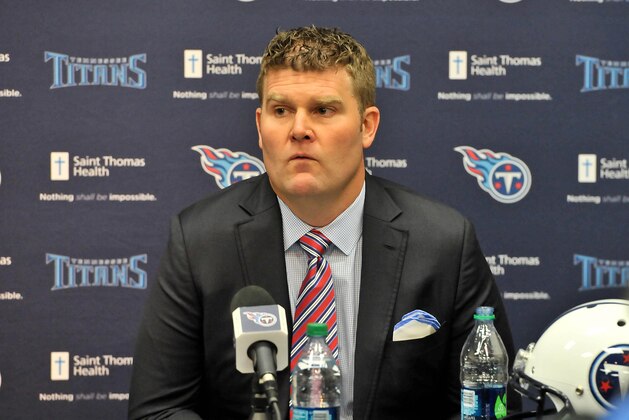 Jan 18, 2016; Nashville, Tennessee, USA;  Tennessee Titans new general manager Jon Robinson during a press conference at Saint Thomas Sports Park. Mandatory Credit: Jim Brown-USA TODAY Sports