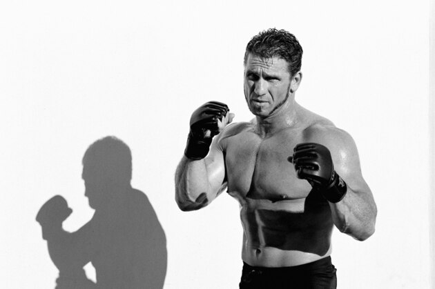 LAS VEGAS, NV - NOVEMBER 22: Ken Shamrock poses during a portrait shoot prior to UFC 40 on November 22, 2002 in Las Vegas, Nevada. (Photo by Kevin Lynch/Zuffa LLC/Zuffa LLC via Getty Images)