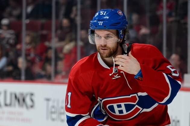 MONTREAL, QC - FEBRUARY 03: David Desharnais #51 of the Montreal Canadiens skates during the NHL game against the Buffalo Sabres at the Bell Centre on February 3, 2016 in Montreal, Quebec, Canada. The Buffalo Sabres defeated the Montreal Canadiens 4-2. (Photo by Minas Panagiotakis/Getty Images) MONTREAL, QC - FEBRUARY 03: David Desharnais #51 of the Montreal Canadiens skates during the NHL game against the Buffalo Sabres at the Bell Centre on February 3, 2016 in Montreal, Quebec, Canada. The Buffalo Sabres defeated the Montreal Canadiens 4-2. (Photo by Minas Panagiotakis/Getty Images)