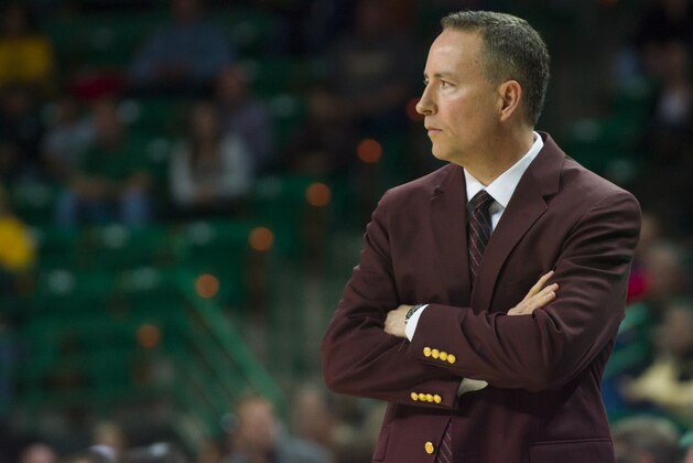 WACO, TX - DECEMBER 9: Texas A&M Aggies head coach Billy Kennedy looks on against the Baylor Bears on December 9, 2014 at the Ferrell Center in Waco, Texas.  (Photo by Cooper Neill/Getty Images)