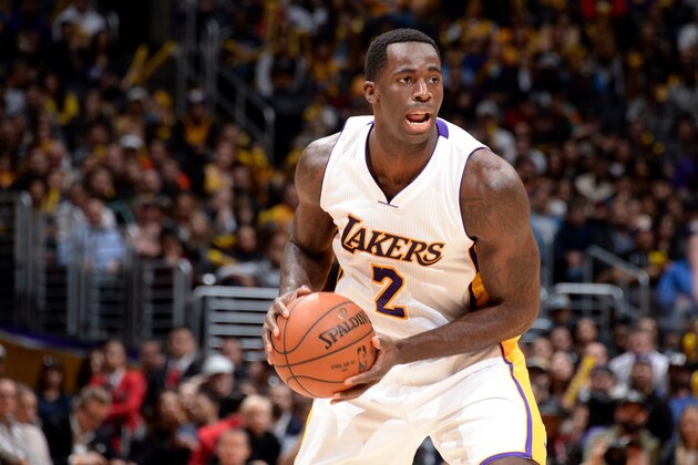 LOS ANGELES, CA - JANUARY 3: Brandon Bass #2 of the Los Angeles Lakers handles the ball during the game Suns on January 3, 2016 at STAPLES Center in Los Angeles, California. NOTE TO USER: User expressly acknowledges and agrees that, by downloading and/or using this Photograph, user is consenting to the terms and conditions of the Getty Images License Agreement. Mandatory Copyright Notice: Copyright 2016 NBAE (Photo by Andrew D. Bernstein/NBAE via Getty Images)
