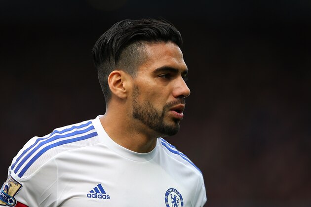 LIVERPOOL, ENGLAND - SEPTEMBER 12:  Radamel Falcao of Chelsea looks on during the Barclays Premier League match between Everton and Chelsea at Goodison Park on September 12, 2015 in Liverpool, United Kingdom.  (Photo by Alex Livesey/Getty Images)