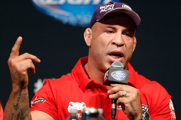 LAS VEGAS, NV - MAY 23:  Wanderlei Silva of Brazil interacts with fans and media during the UFC press conference at the MGM Grand Garden Arena on May 23, 2014 in Las Vegas, Nevada.  (Photo by Josh Hedges/Zuffa LLC/Zuffa LLC via Getty Images)